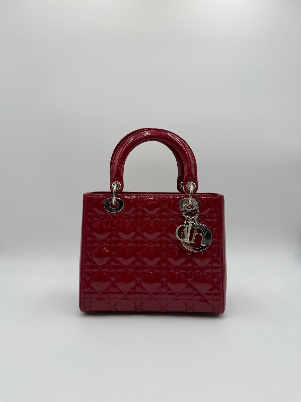 Dior Medium Lady Dior Red Patent