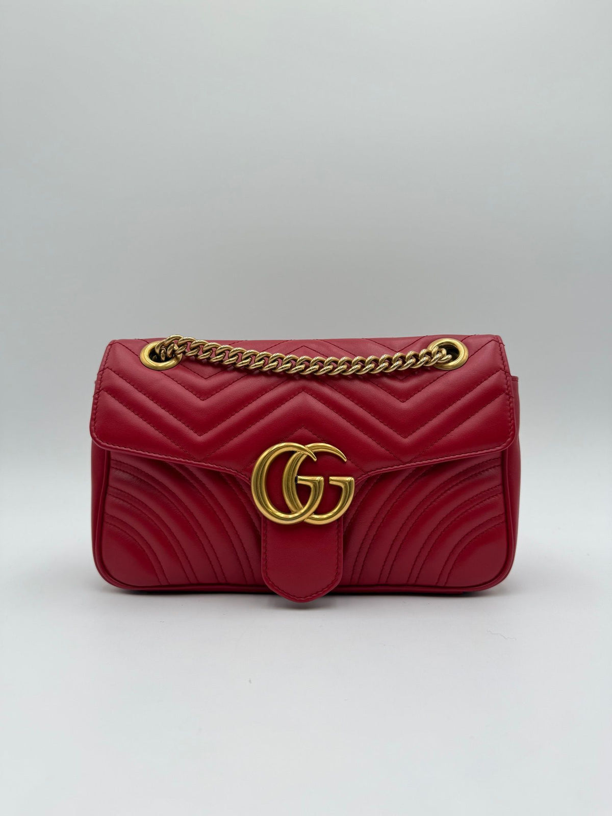 Gucci GG Marmont Flap Red Leather