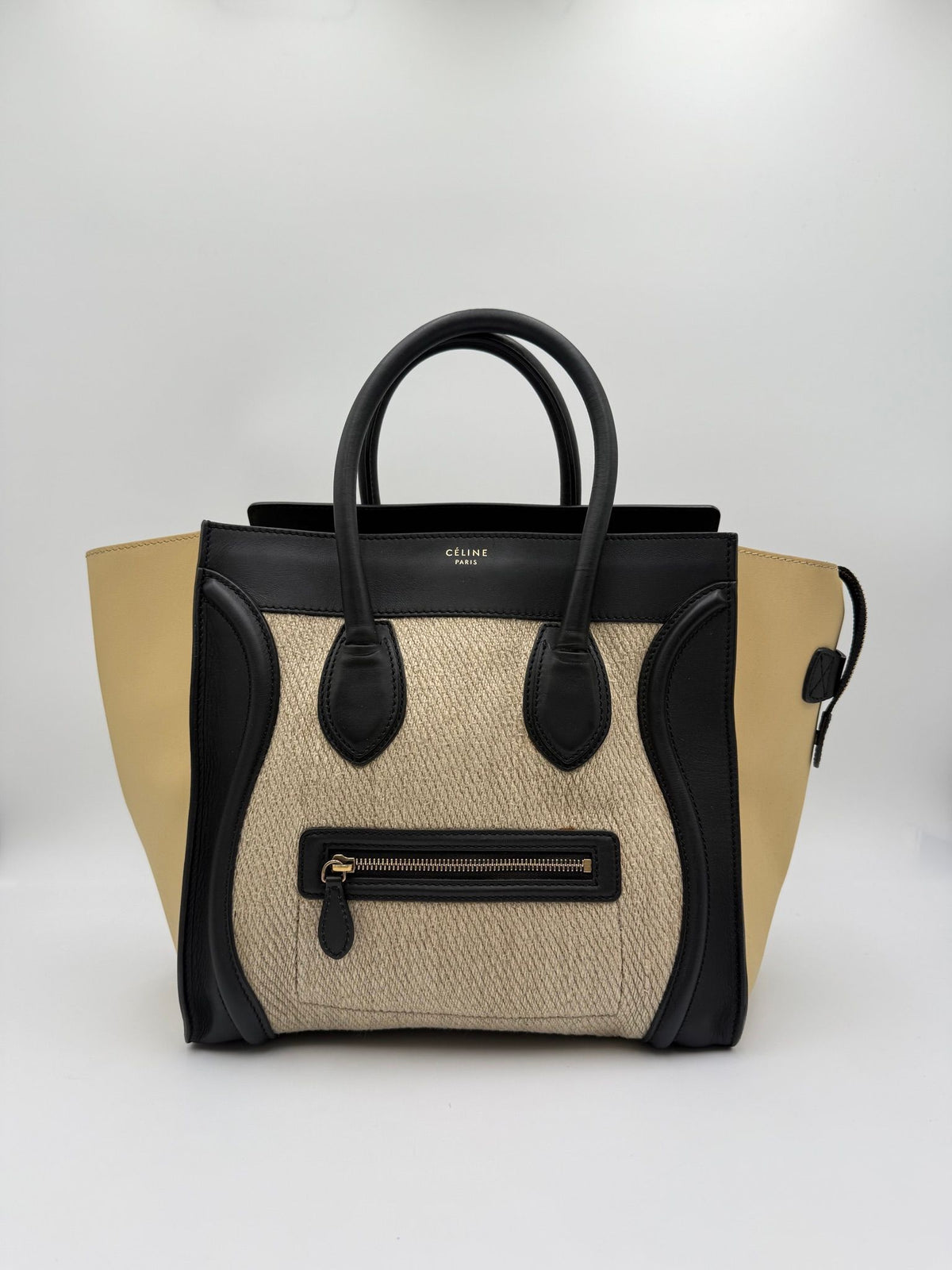 Celine Luggage Mini Sail Raphia