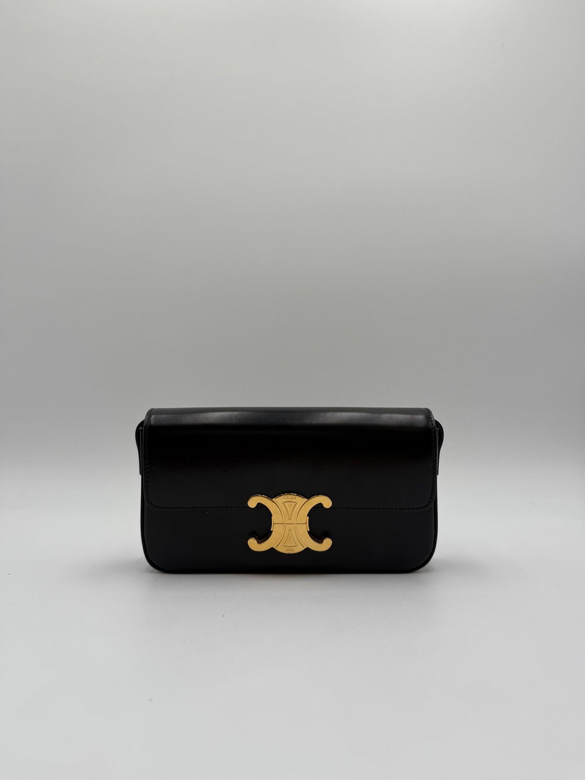 Celine Triomphe Shoulder Black