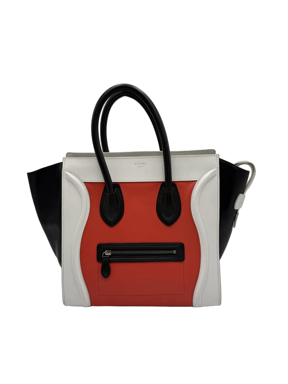 Céline Luggage Noir Blanc Orange