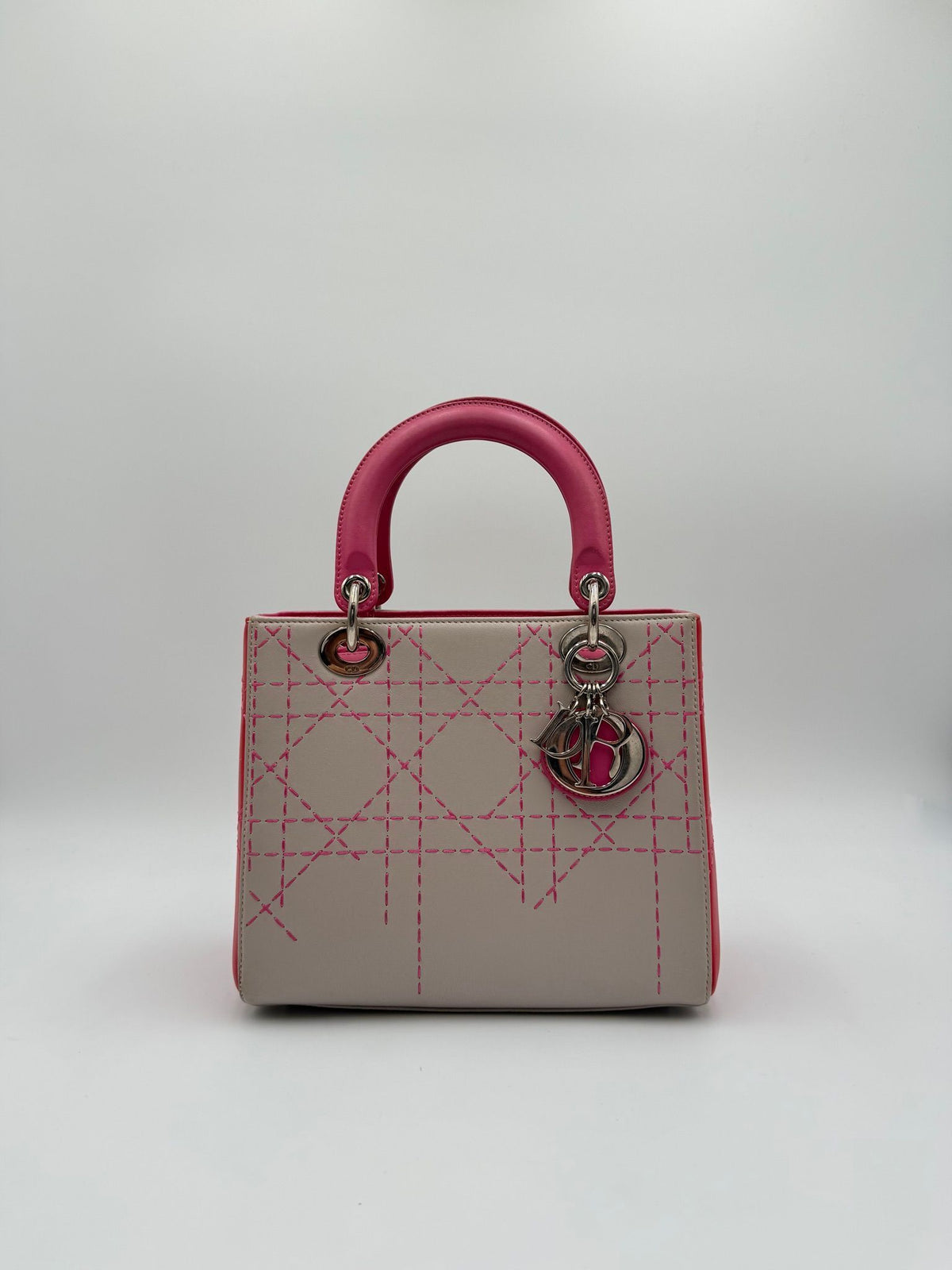 Dior Lady Dior Medium Lambskin Macrocannage Stitched