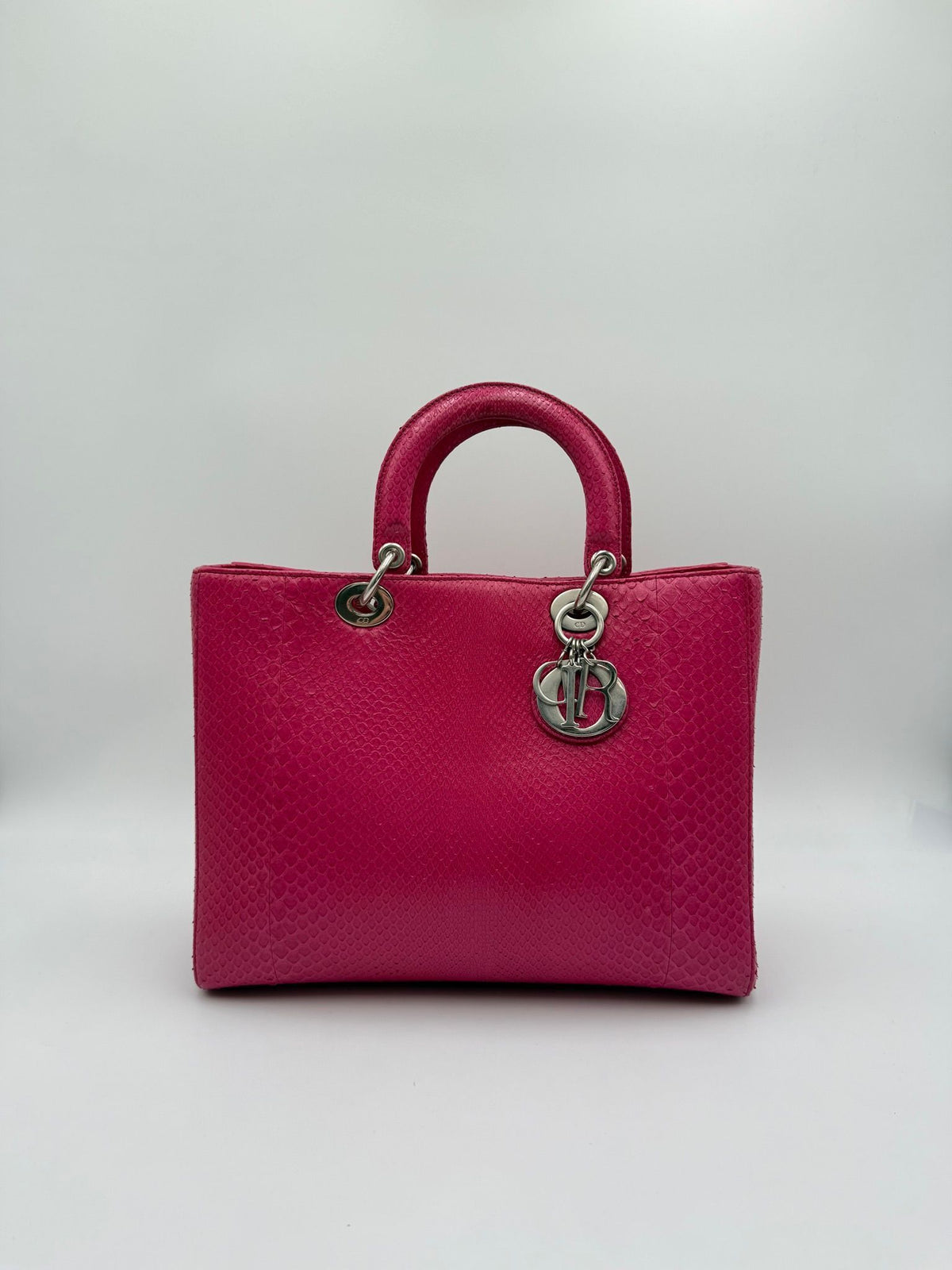 Dior Lady Dior Large Pink Python