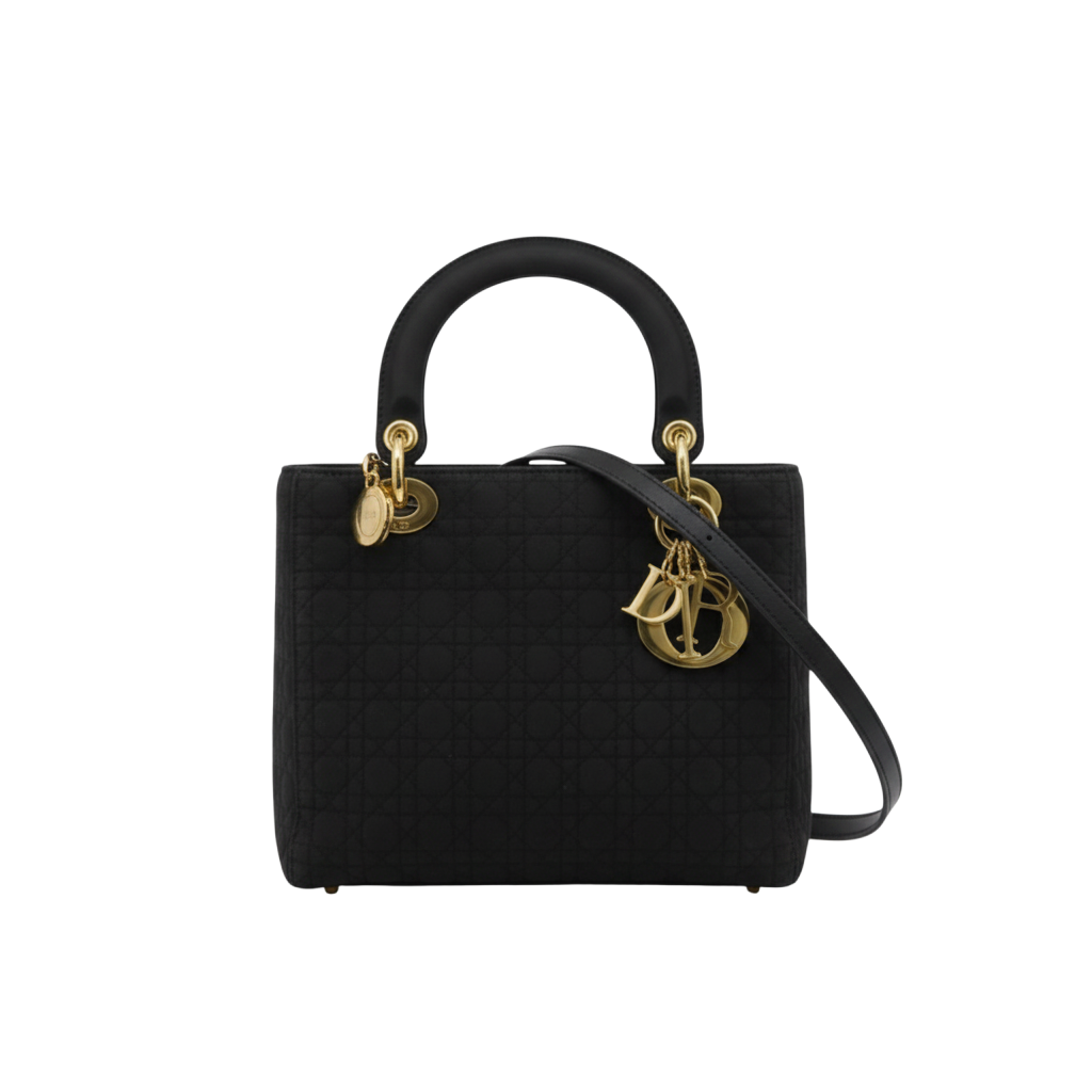 Dior Lady Dior Medium Nylon Cannage Black Bandoulière