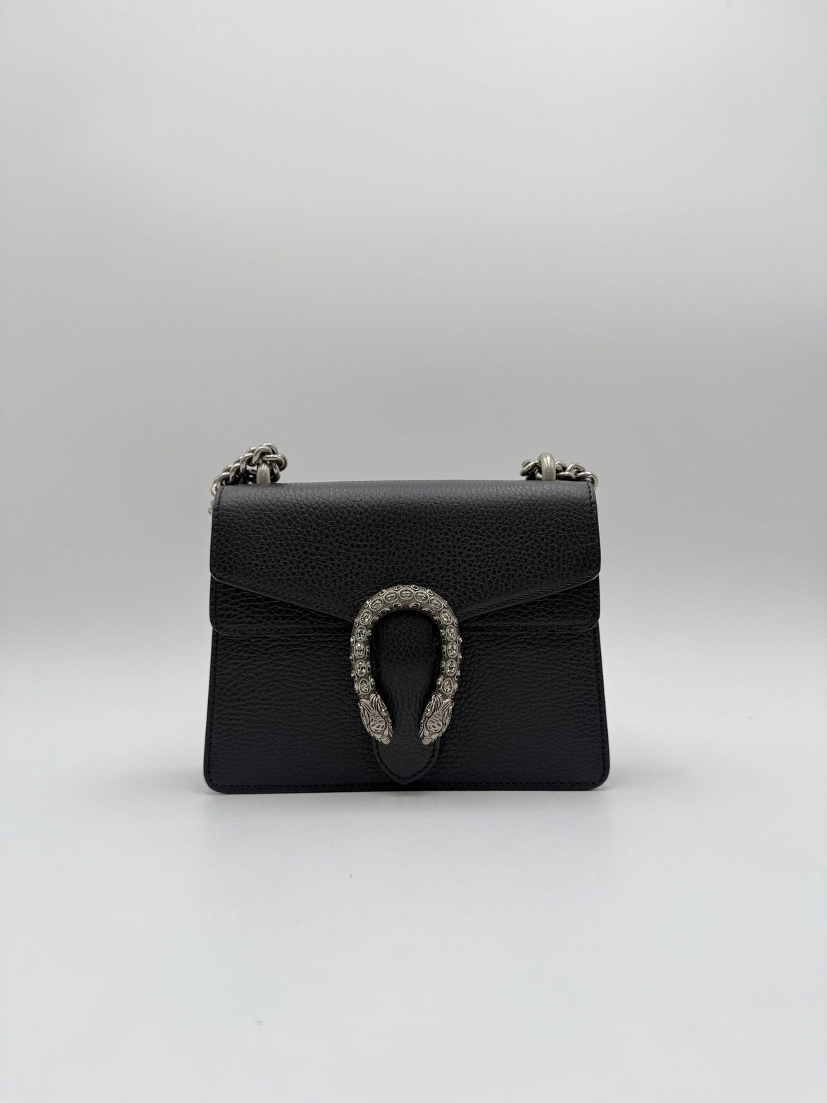 Gucci Dionysus Medium Black Grained Leather