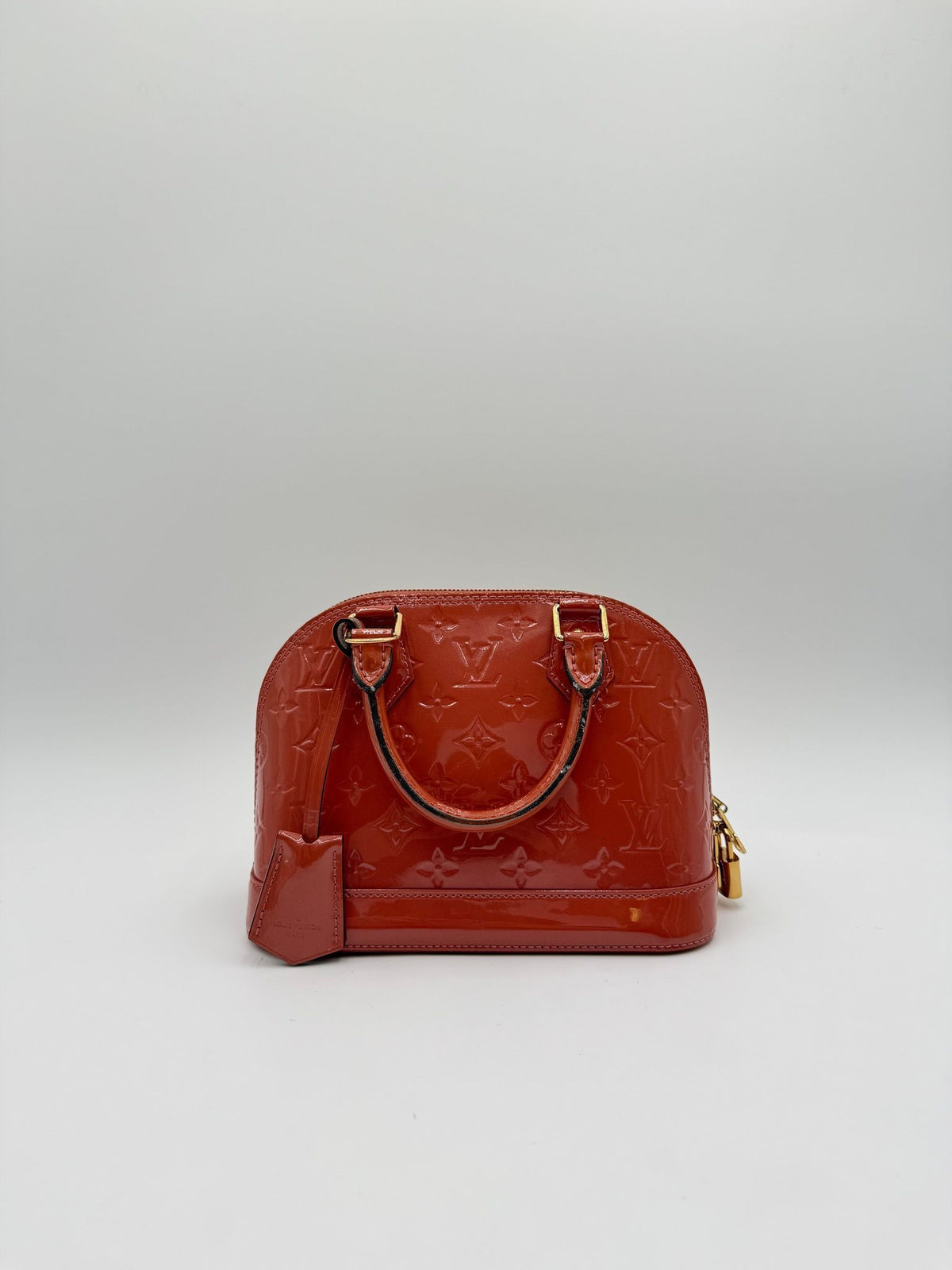 Louis Vuitton Alma BB Rose Velours Patent